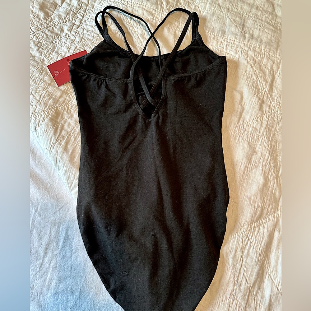 NWT Capezio Double X-Back Strap Camisole Leotard Sz L